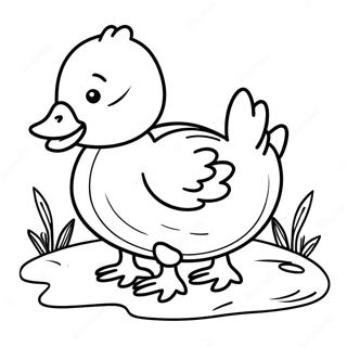 Frohliches Gelbes Entlein Ausmalbild 90015 30124