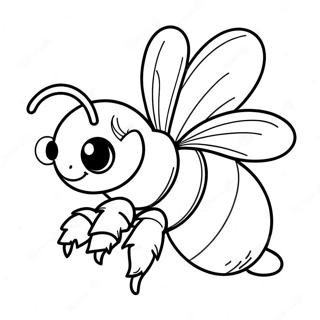 Verspielte Gelbe Hummel Ausmalbild 90017-30132