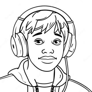 Ausmalbild Von Juice Wrld Mit Kopfhorern 90144-30223