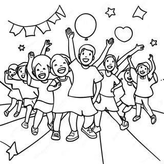 Ausmalbild Bunte Schulschluss Party 90197-30267