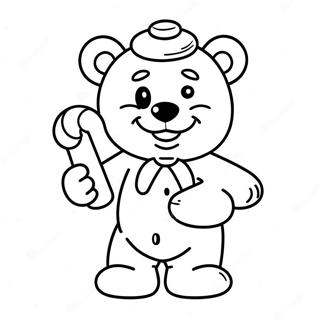 Gummibarchen Mit Einem Zuckerstangen Ausmalbild 90302-30352