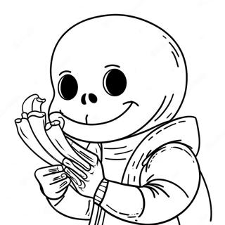 Sans Mit Knochenangriffen Ausmalbild 90586-30567