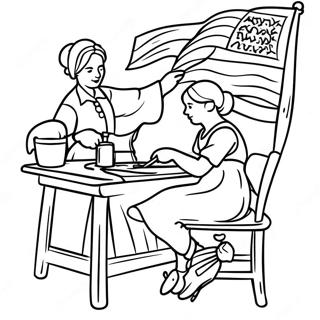 Betsy Ross Naht Flagge Ausmalbild 90715-30672