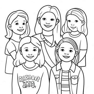 Niedliche Babysitter Club Freunde Ausmalbild 90790 30725