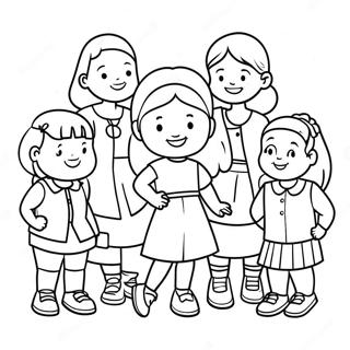 Niedliche Babysitter Club Freunde Ausmalbild 90790 30727