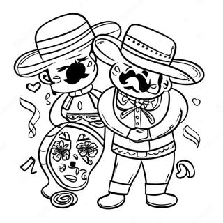 Traditionelles Cinco De Mayo Feier Ausmalbild 90892-30801