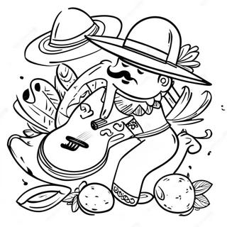 Traditionelles Cinco De Mayo Feier Ausmalbild 90892-30804