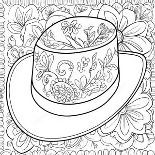 Festlicher Kentucky Derby Hut Ausmalbild 91022-30910