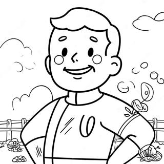 Ausmalbild Vault Boy Aus Fallout 91096 30957