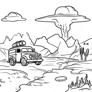 Ausmalbild Fallout Odlandszene 91099 30969