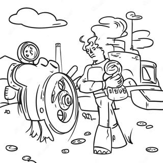 Ausmalbild Fallout Odlandszene 91099 30970