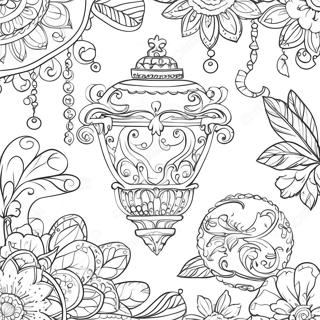 Klassisches Vintage Ausmalbild Von Ornamenten 91687-31493
