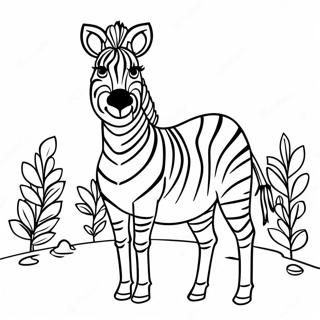 Zebra Mit Buntem Hintergrund Ausmalbild 91711-31505