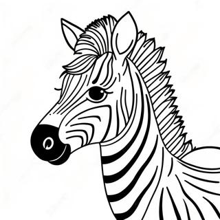 Zebra Mit Buntem Hintergrund Ausmalbild 91711-31506