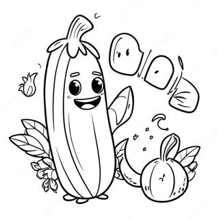 Verruckter Zucchini Charakter Ausmalbild 91712-31512