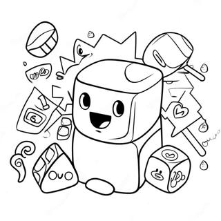 Verspieltes Alphablocks Ausmalbild 91814-31593