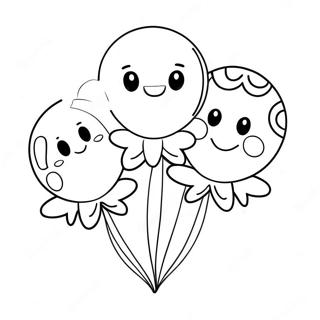 Festliche Geburtstagsballons Ausmalbild 91992 31729