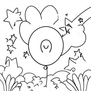 Festliche Geburtstagsballons Ausmalbild 91992 31730