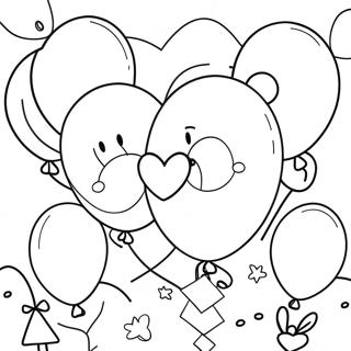 Festliche Geburtstagsballons Ausmalbild 91992 31732