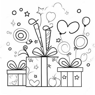 Verspielte Geburtstagsgeschenke Ausmalbild 91994 31737