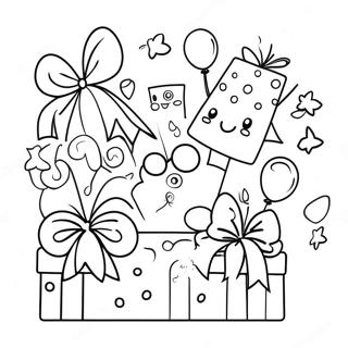 Verspielte Geburtstagsgeschenke Ausmalbild 91994 31739