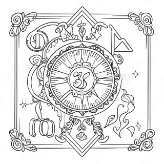 Faszinierende Tarot Symbole Ausmalbild 92121-31833