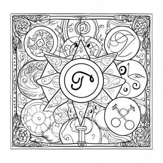 Faszinierende Tarot Symbole Ausmalbild 92121-31835