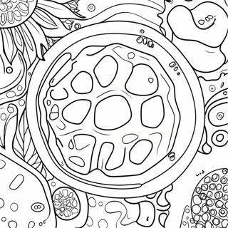 Detailliertes Ausmalbild Einer Pflanzenzelle Mit Organellen 92196-31891