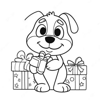 Bluey Mit Weihnachtsgeschenken Ausmalbild 92274-31953