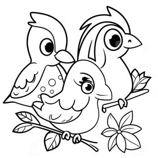 Bunte Tropische Vogel Ausmalbild 92325-31989