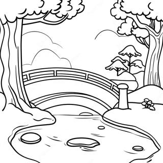 Traditioneller Japanischer Garten Ausmalbild 92454 32088