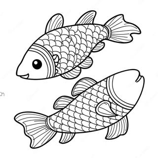 Niedlicher Japanischer Koi Fisch Ausmalbild 92455 32090