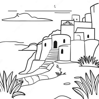 Charmante Griechische Landschaft Ausmalbild 92534 32153