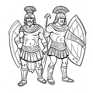 Heroische Griechische Krieger Ausmalbild 92535 32157