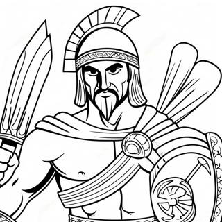 Heroische Griechische Krieger Ausmalbild 92535 32158