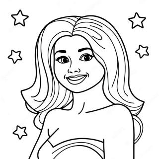 Gluckliche Selena Mit Sternen Ausmalbild 92560 32177