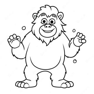 Yeti Mit Einem Schneeball Ausmalbild Ausmalbilder