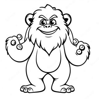 Yeti Mit Einem Schneeball Ausmalbild Ausmalbilder