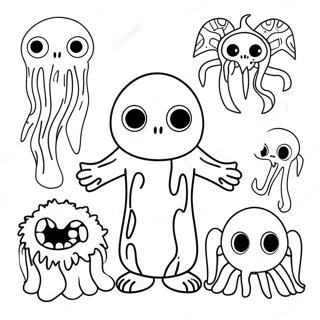 Gruselige Monster Ausmalbild 92637-32235