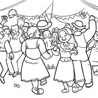 Buntes Oktoberfest Feier Ausmalbild 92686-32269