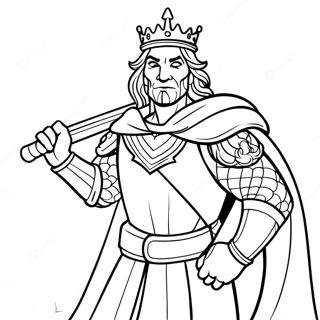 Tapferer Konig Mit Schwert Ausmalbild 92839 32391