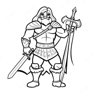 Tapferer Konig Mit Schwert Ausmalbild 92839 32392