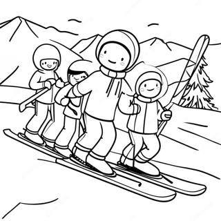 Ski Freunde Auf Der Piste Ausmalbild 93433 32860