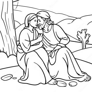 Mitfuhlender Guter Samariter Ausmalbild 93482-32888