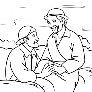 Herzlicher Guter Samariter Ausmalbild 93484 32896