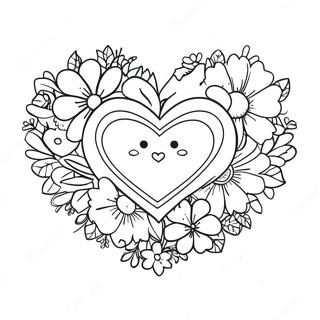 Niedliches Feliz Dia De Las Madres Herz Ausmalbild 93765-33110