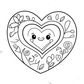 Niedliches Feliz Dia De Las Madres Herz Ausmalbild 93765-33111