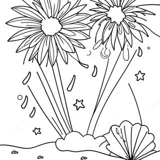 Feuerwerk Im Juli Nachthimmel Ausmalbild 93843 33169