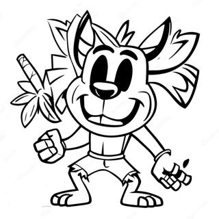 Crash Bandicoot Mit Aku Aku Ausmalbild Ausmalbilder