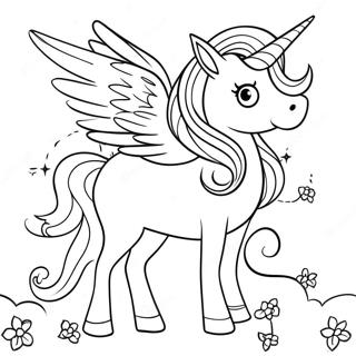 Magisches Einhorn Mit Glitzernden Flugeln Ausmalbild 93895 33210